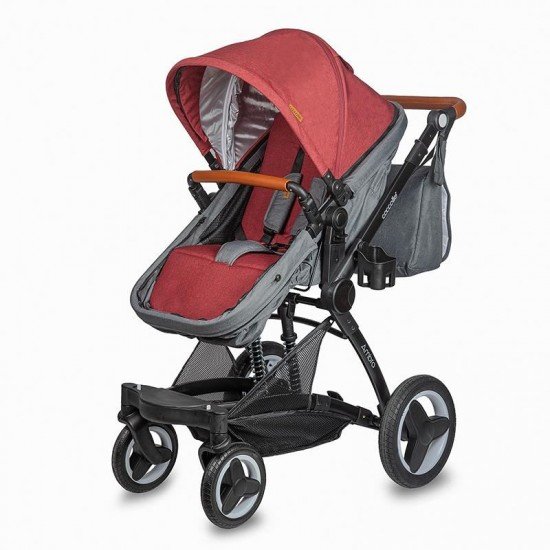 Carucior transformabil 3 in 1 Coccolle Ambra Syrah Red 2021