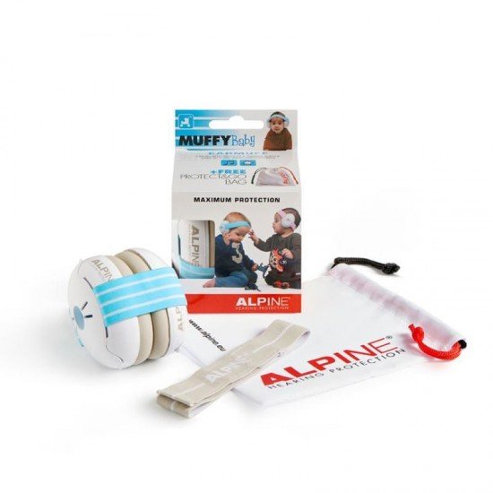 Casti antifonice pentru bebelusi Alpine Muffy Baby Blue ALP24944