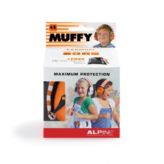 Casti antifonice pentru copii Alpine Muffy Orange ALP25675