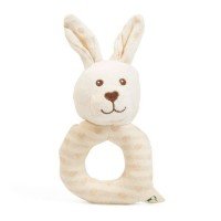 Jucarie Iepuras pentru dentitie din bumbac organic Grunspecht 619-00