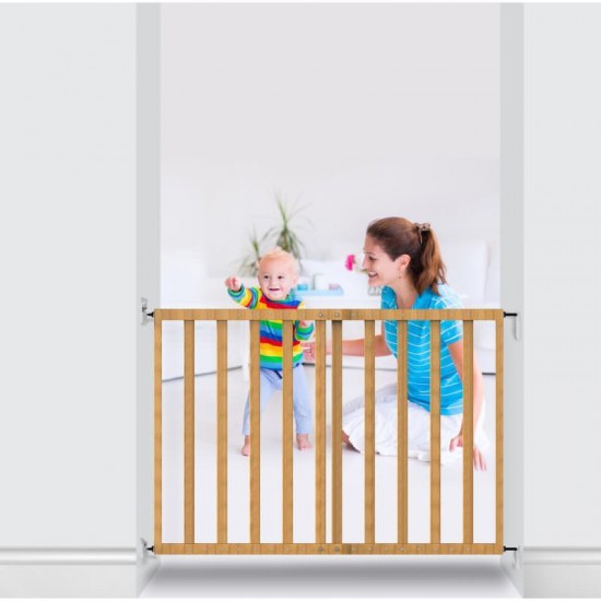 Poarta de siguranta extensibila Noma, 64 – 100 cm, lemn natur, N93729