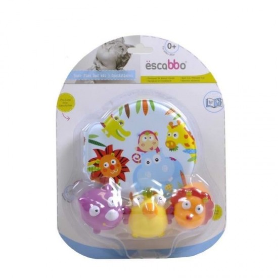 Set carticica si 3 jucarii de baie Safari ESCABBO 