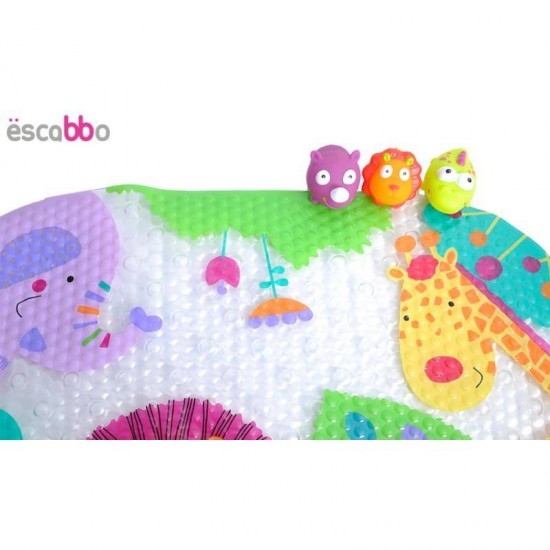 Set covoras si 3 jucarii de baie Safari ESCABBO 37001