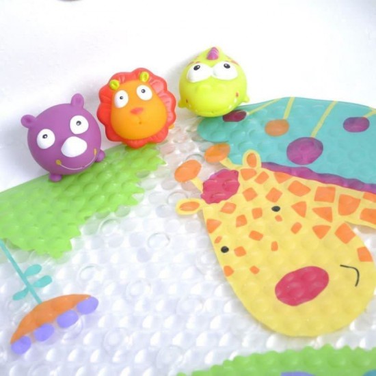 Set covoras si 3 jucarii de baie Safari ESCABBO 37001