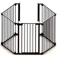 Tarc de joaca hexagonal modular cu saltea Noma metal negru