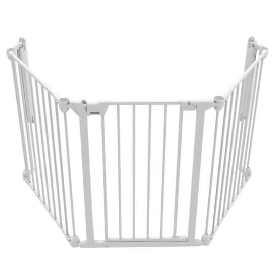 Tarc de siguranta modular cu 3 panouri, metal alb, Noma N94054  