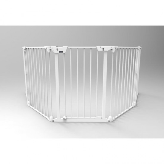 Tarc de siguranta modular cu 3 panouri, metal alb, Noma N94054  