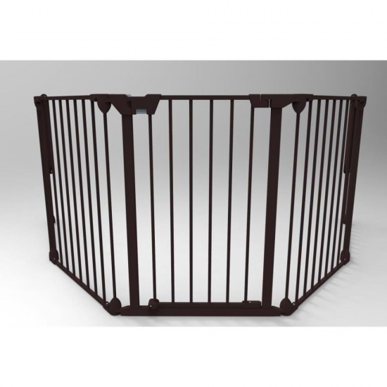 Tarc de siguranta modular cu 3 panouri metal negru Noma