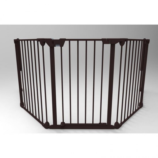 Tarc de siguranta modular cu 3 panouri metal negru Noma