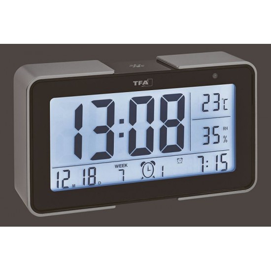 Termometru si higrometru cu senzor de lumina negru TFA 60.2540.01