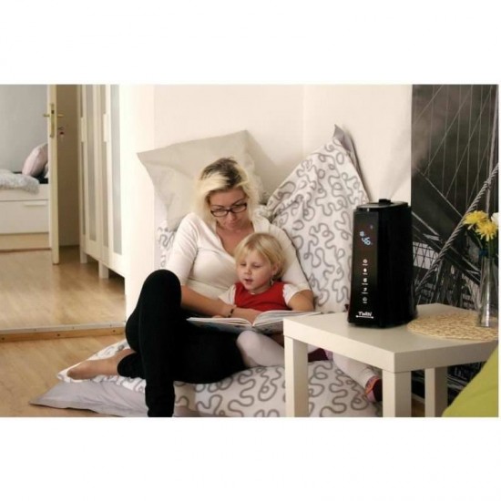 Umidificator cu ionizare si difuzor arome TWIN negru, Airbi BI3221