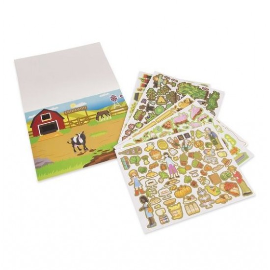 Bloc cu abtibilduri reutilizabile Ferma Melissa & Doug