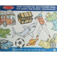 Caiet jumbo cu desene pentru colorat Melissa and Doug Albastru