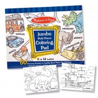 Caiet jumbo cu desene pentru colorat Melissa and Doug Albastru