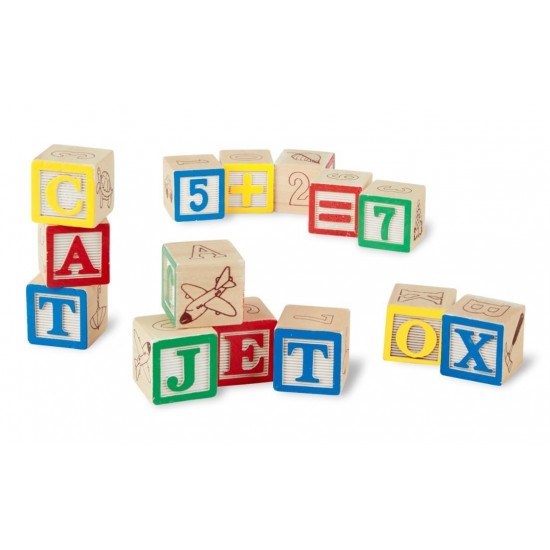 Set 50 cuburi litere si numere Melissa & Doug