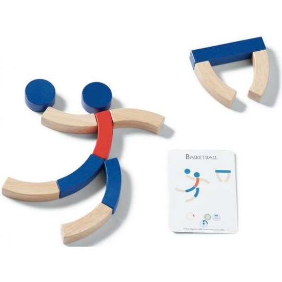 Joc de constructie din lemn Sportivi 71 piese Buitenspeel