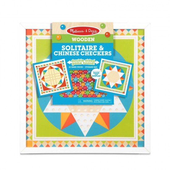 Joc de societate 2 in 1 Solitaire si Sah chinezesc - Melissa and Doug