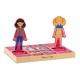 Set din lemn Melissa and Doug - Imbraca-le pe Abby si Ema 