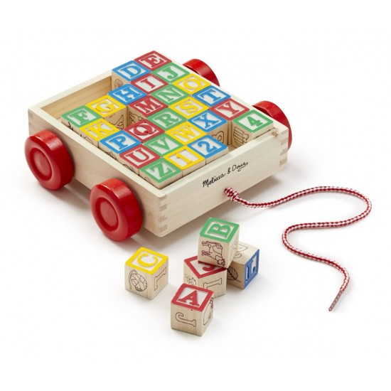 Carucior cu cuburi ABC Melissa and Doug