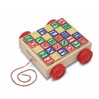 Carucior cu cuburi ABC Melissa and Doug