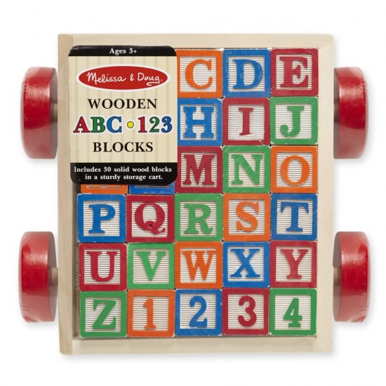 Carucior cu cuburi ABC Melissa and Doug