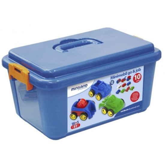 Set 10 masinute Minimobil 12 cm - Miniland