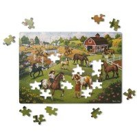 Primul meu puzzle eco din carton Calutii - Melissa and Doug