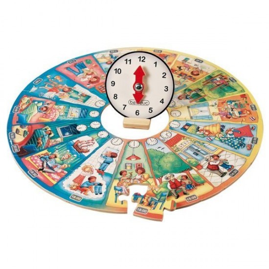 Puzzle circular Invata ceasul Beleduc 48 piese