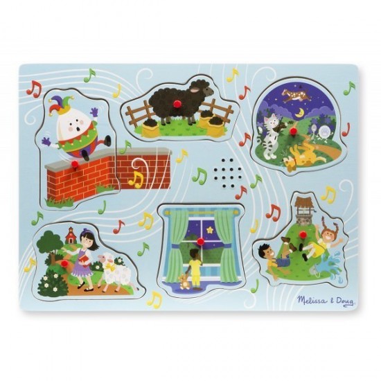 Puzzle cu sunete Cantecele copilariei 6 piese - Melissa and Doug