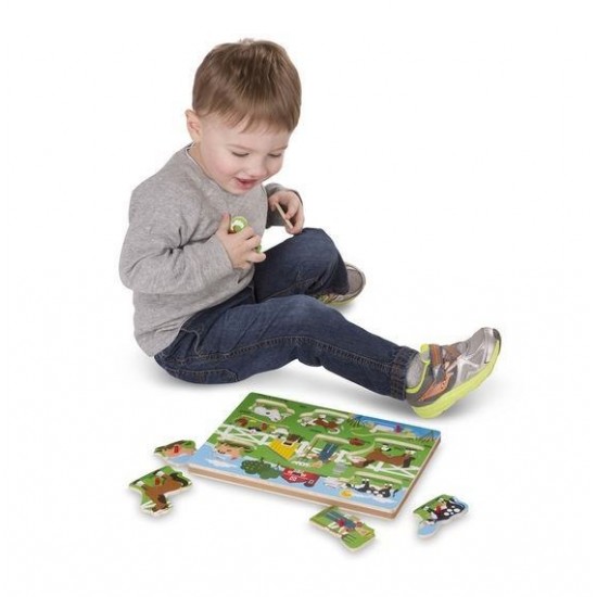 Puzzle cu sunete Old McDonald 8 piese