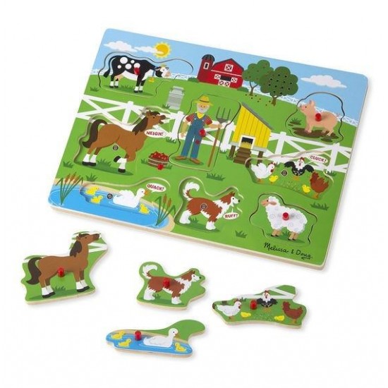 Puzzle cu sunete Old McDonald 8 piese