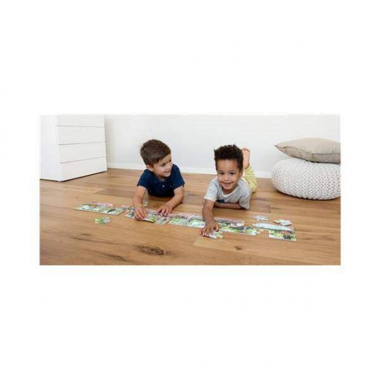 Puzzle de podea din lemn Descopera padurea 40 piese