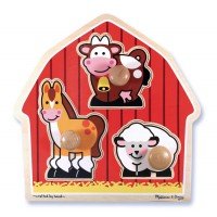 Puzzle lemn jumbo Ferma Melissa and Doug