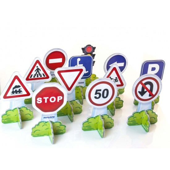 Set 12 Semne de circulatie mini - Miniland
