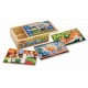 Set 4 puzzle lemn in cutie Animale de companie Melissa and Doug