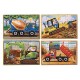 Set 4 puzzle lemn in cutie Vehicule pentru constructii Melissa and Doug