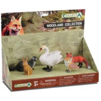 Set 5 figurine Animale din padure pictate manual LPP Collecta