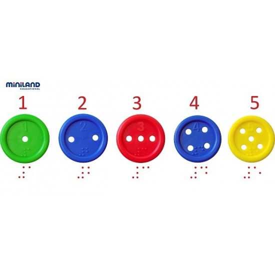 Set cu 140 nasturi pentru activitati educative Miniland