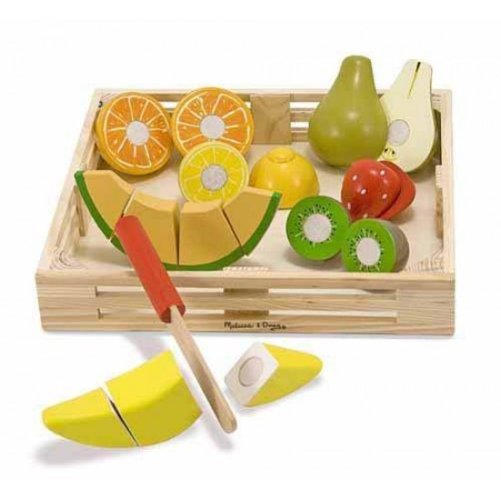 Set fructe lemn pentru taiat - Melissa & Doug