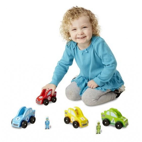 Set masinute de curse din lemn Melissa and Doug