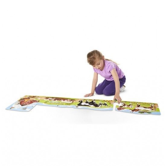 Set puzzle podea conectabile Ferma Melissa and Doug