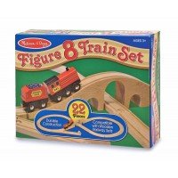 Tren lemn si Circuit 8 Melissa and Doug