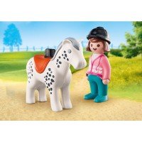 Playmobil 1.2.3 - Calaret cu cal