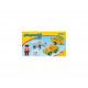 Playmobil 1.2.3 - Masina zoo cu rinocer