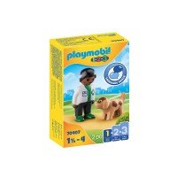 Playmobil 1.2.3 - Veterinar cu catel
