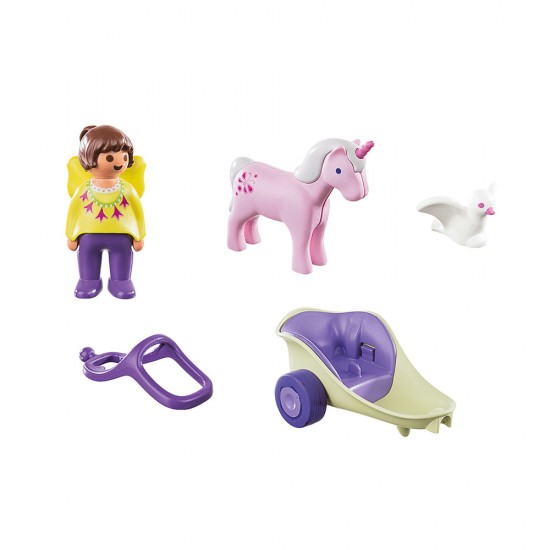 Playmobil 1.2.3 - Zana cu trasura si unicorn