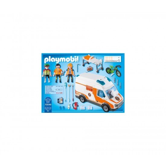 Playmobil City Life - Ambulanta cu lumini intermitente