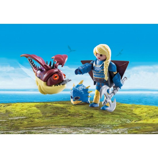 Playmobil Dragons - Astrid si Hobgobbler