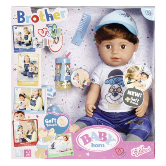 Papusa fratior interactiv Baby Born 43 cm
