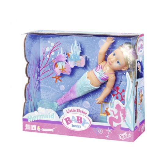 Papusa interactiva Sirena surioara Zapf 46 cm